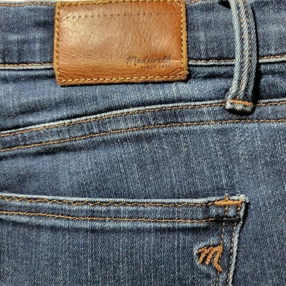 Madewell Jeans Size 27 26X30 Low Rise Skinny Dark Wash - Picture 4 of 8